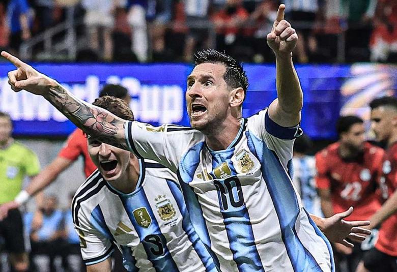 Messi celebra un gol