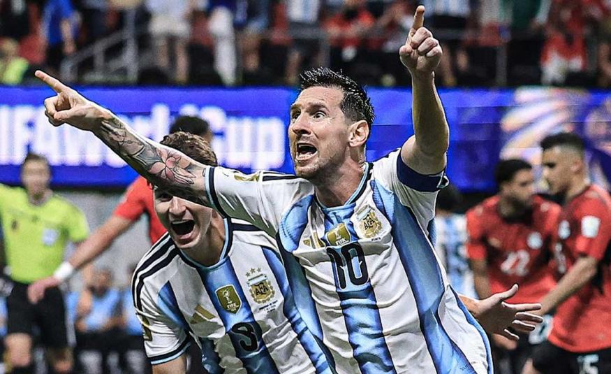 Messi celebra un gol