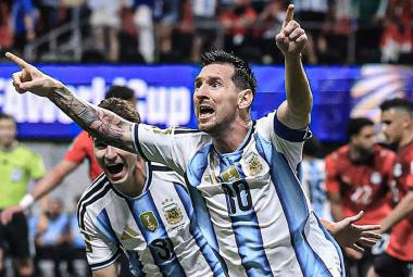 Messi celebra un gol